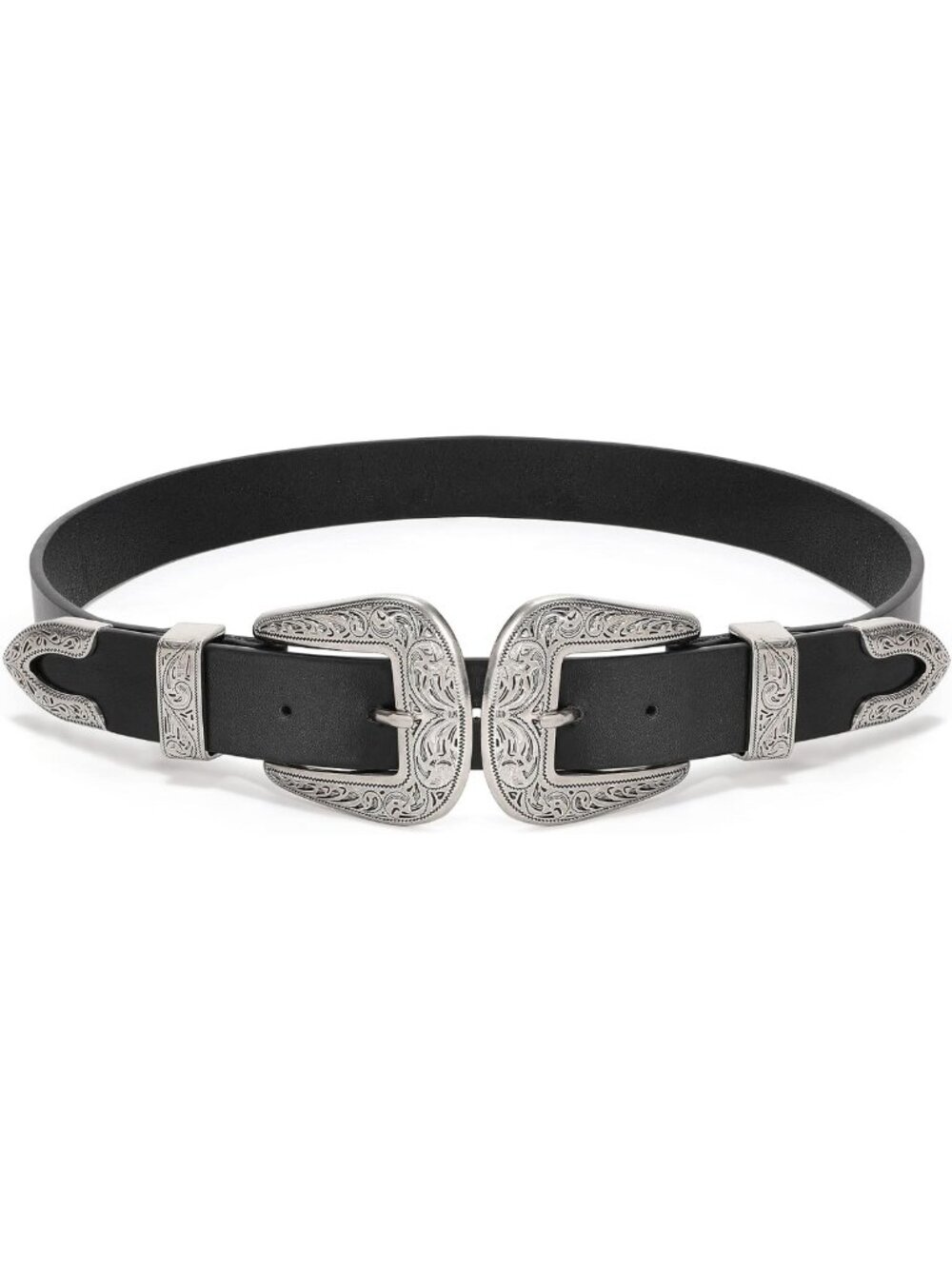 Stylish Women's Western Double Buckle Cowgirl Rodeo Belt - Perfect for Country